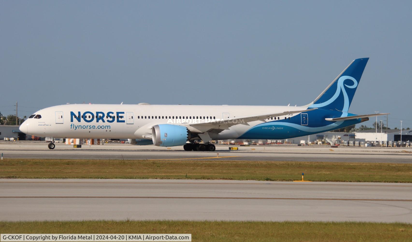 G-CKOF, 2018 Boeing 787-9JP Dreamliner C/N 38786, NBT 789 zx MIA - LGW /EGKK - to London Gatwick