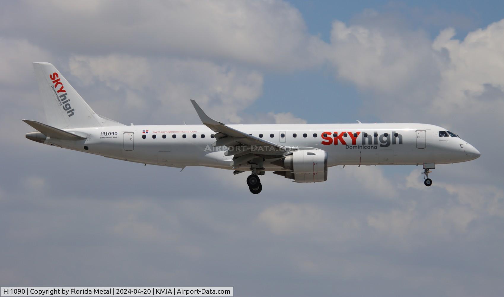 HI1090, 2007 Embraer 190AR (ERJ-190-100IGW) C/N 19000136, Sky High Dominicana E190 zx SDQ/MDSD - MIA in from Santo Domingo DR