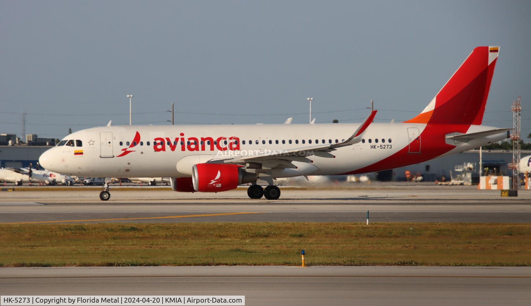 HK-5273, 2018 Airbus A320-214 C/N 8519, AVA A320 zx MIA - MDE/SKRG to Medellin Colombia
