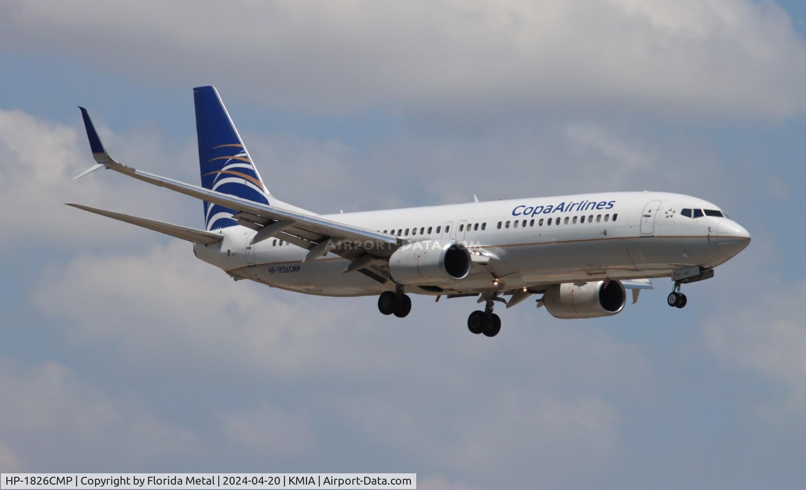HP-1826CMP, 2012 Boeing 737-86N C/N 38031, CMP 738 zx PTY /MPTO - MIA in from Panama City