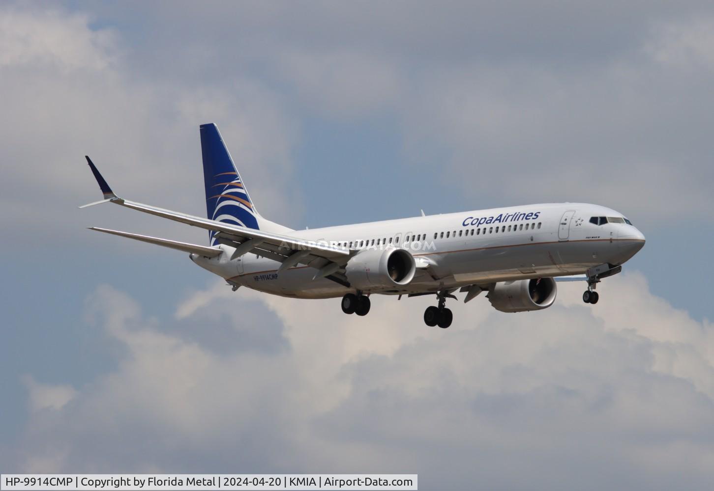 HP-9914CMP, 2021 Boeing 737-9 MAX C/N 44176, CMP 737-9 zx PTY /MPTO - MIA in from Panama City