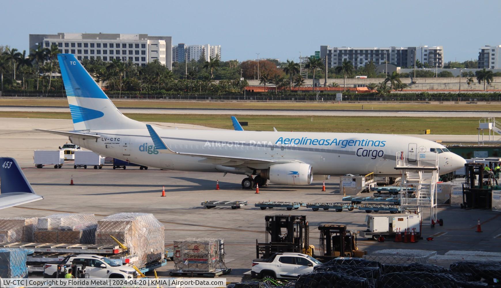 LV-CTC, 2001 Boeing 737-86J C/N 30570, Aerolineas Argentinas Cargo 737-800F zx set to depart to LIM/SPJC Lima Peru