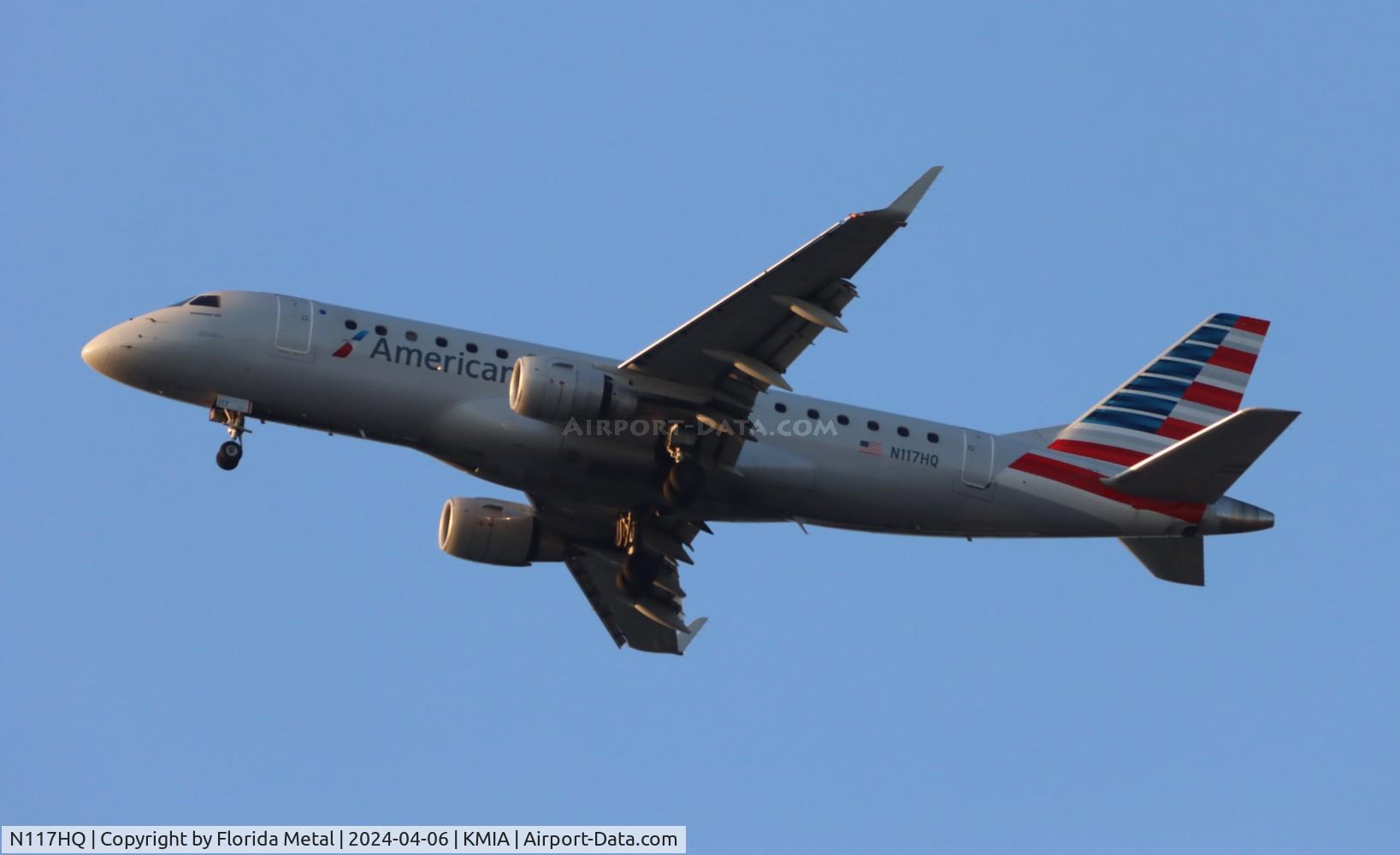 N117HQ, 2007 Embraer 175LR (ERJ-170-200LR) C/N 17000184, RPA/AE E175 zx LGA-MIA