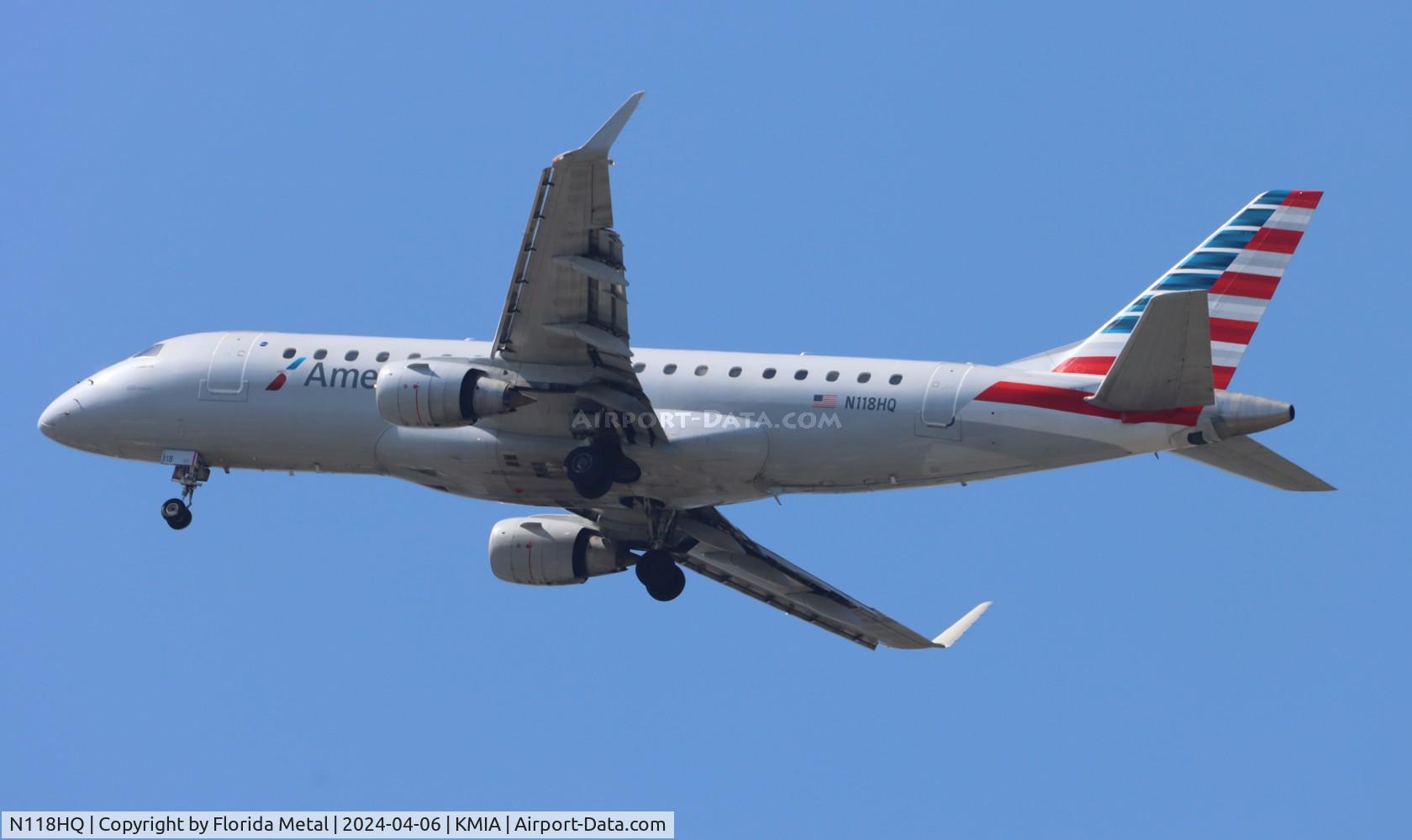 N118HQ, 2007 Embraer 175LR (ERJ-170-200LR) C/N 17000189, RPA/AE E175 zx DCA-MIA