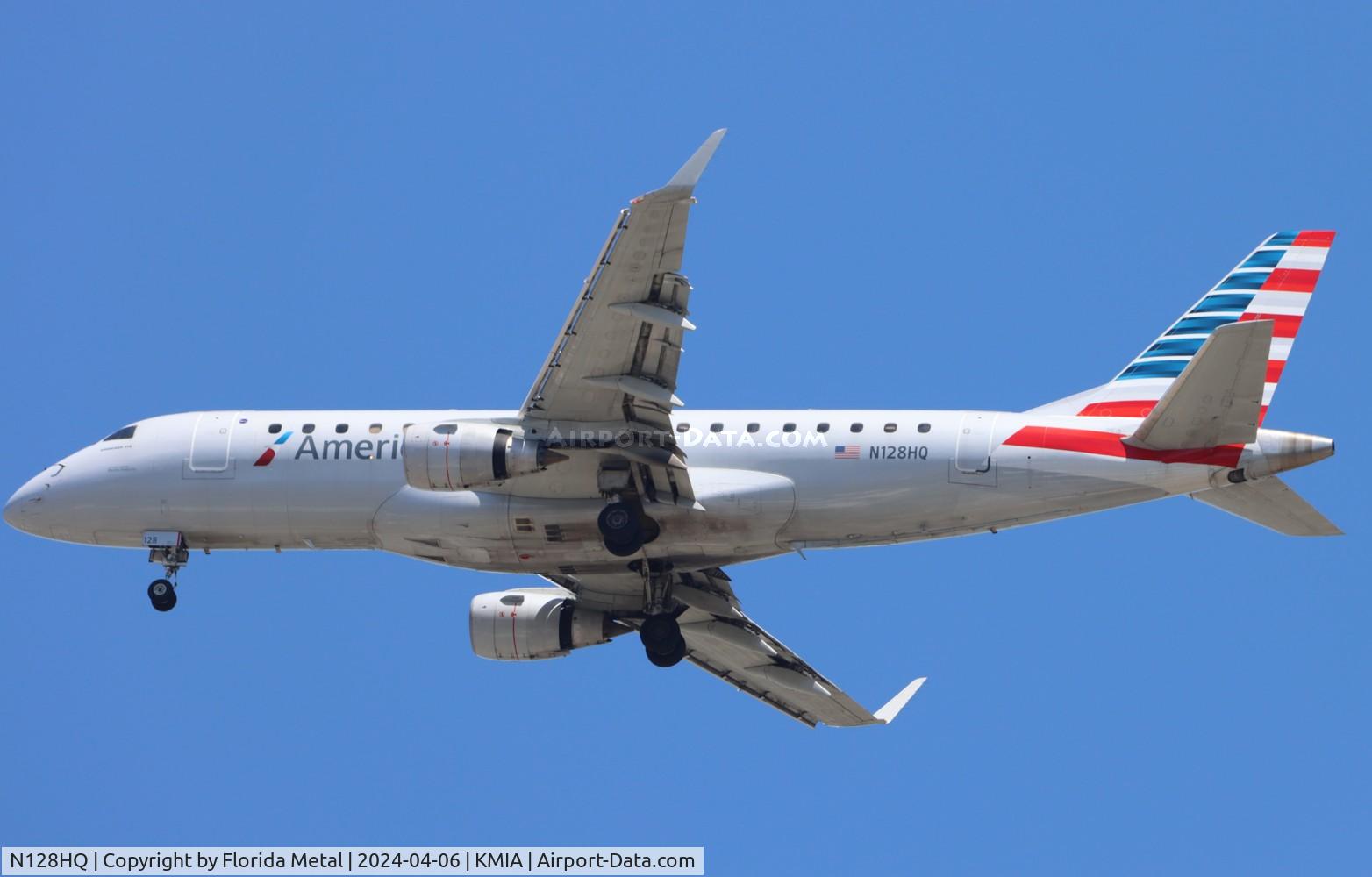 N128HQ, 2008 Embraer 175LR (ERJ-170-200LR) C/N 17000208, RPA/AE E175 zx BOS-MIA
