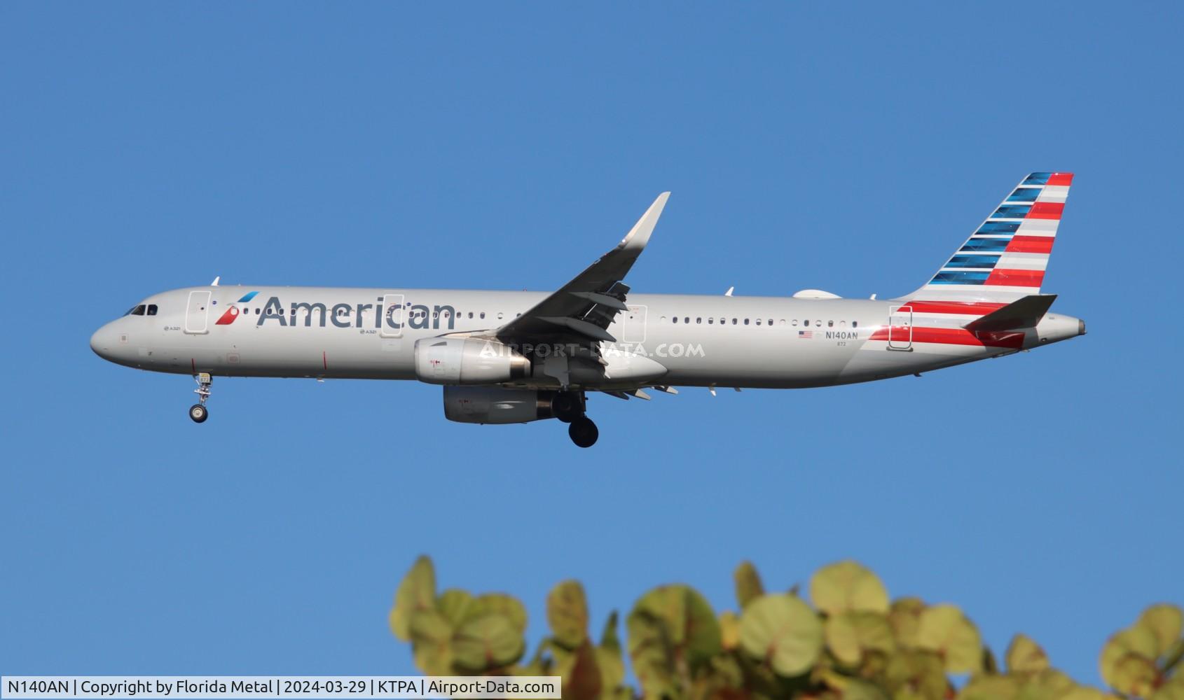N140AN, 2015 Airbus A321-231 C/N 6667, AAL A321 zx PHL-TPA