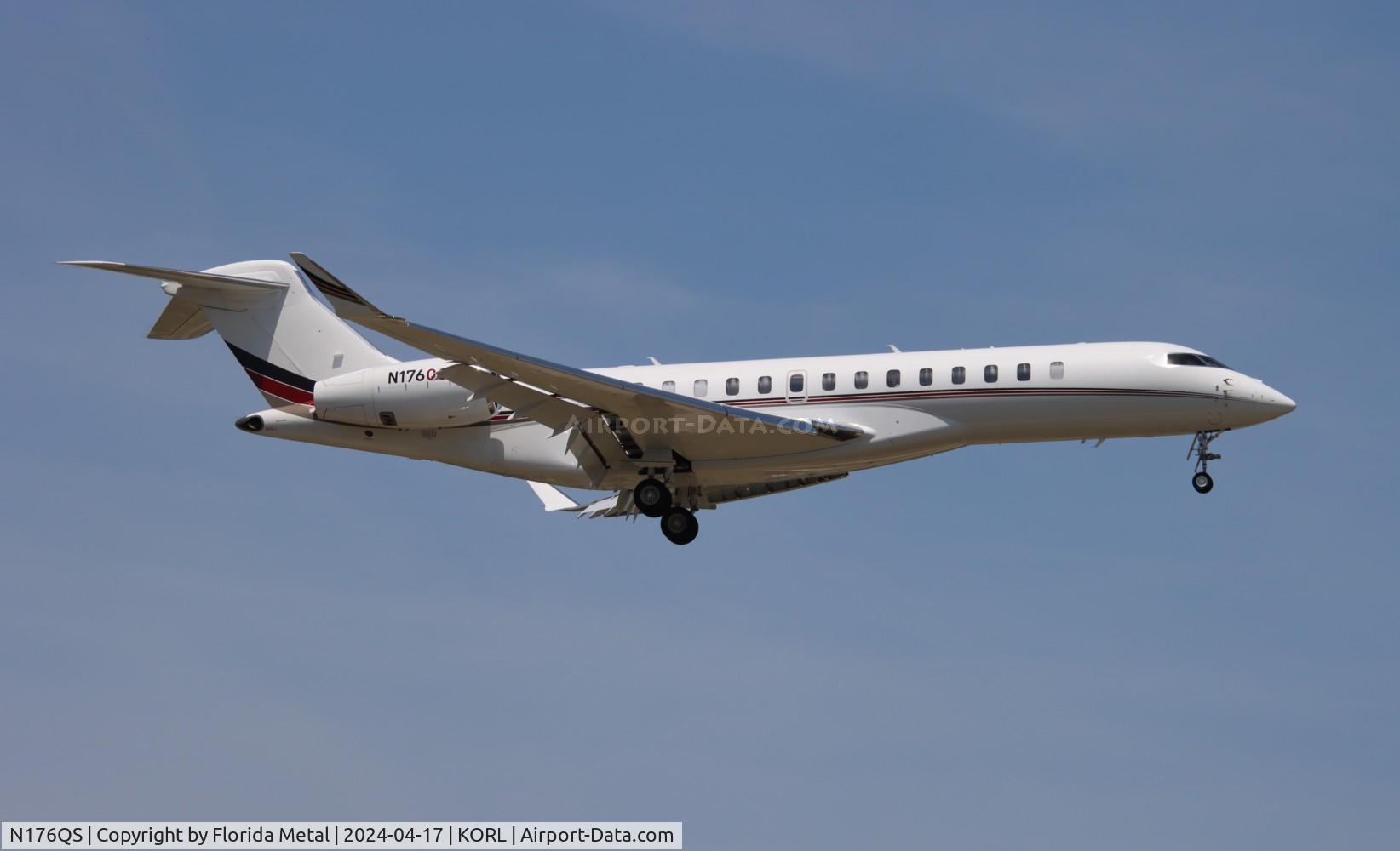 N176QS, 2021 Bombardier Global 7500 (BD-700-2A12) C/N 70096, NetJets Global 7500 zx AMS/EHAM - ORL in from Amsterdam NL