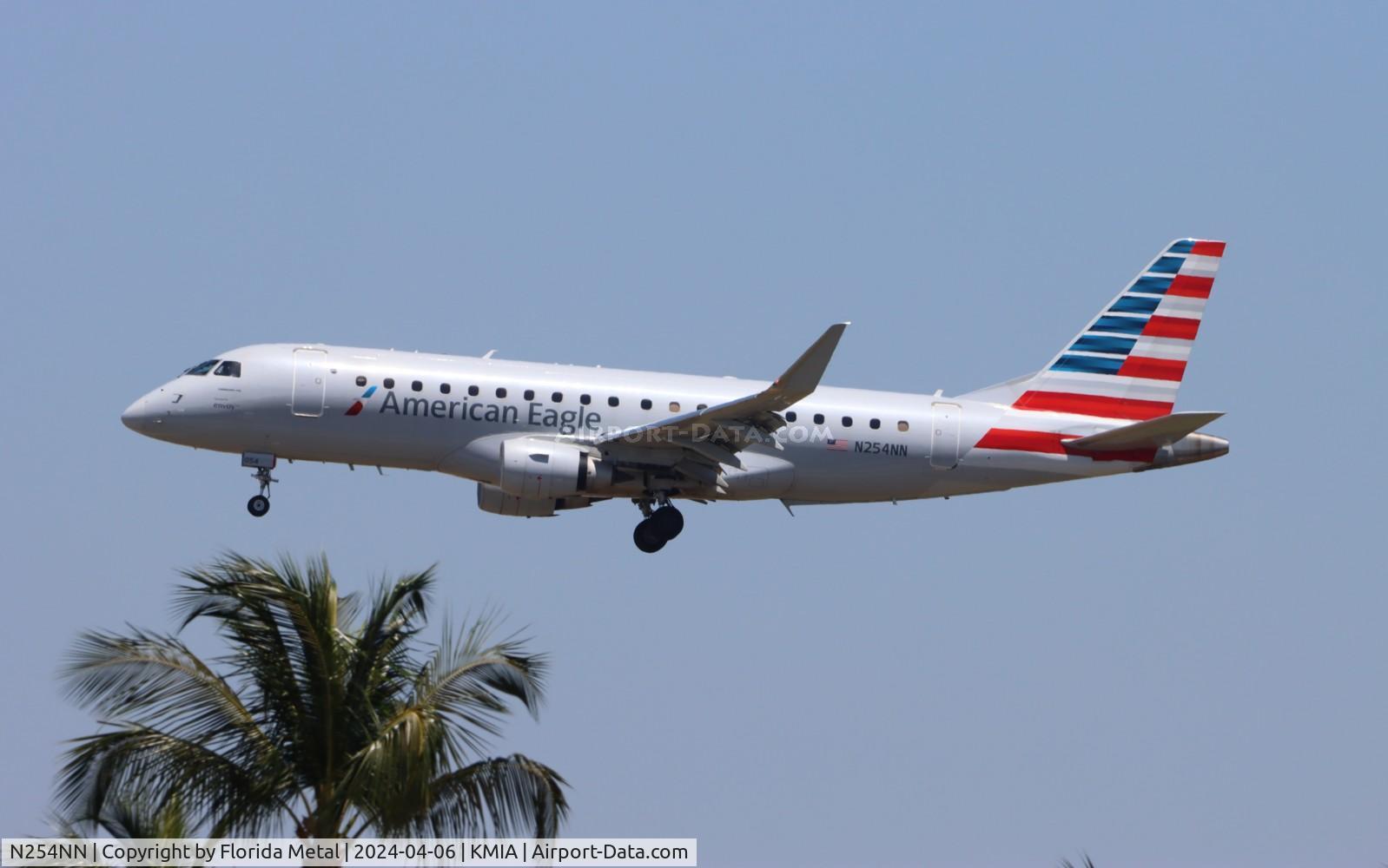 N254NN, 2017 Embraer 175LR (ERJ-170-200LR) C/N 17000650, ENY/AE E175 zx ELH /MYEH - MIA in from North Eleuthera BHS