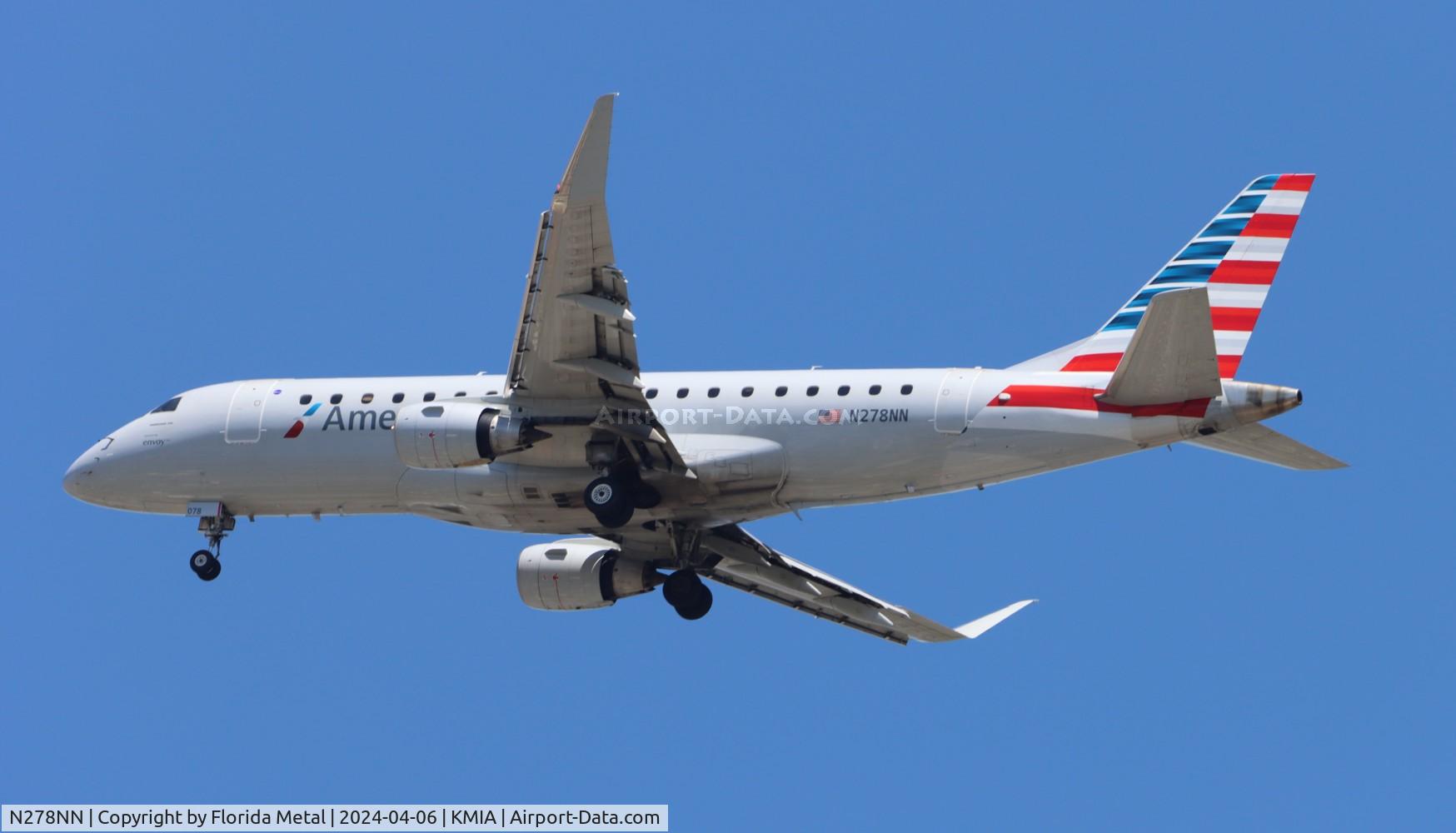 N278NN, 2019 Embraer 175LR (ERJ-170-200LR) C/N 17000784, ENY/AE E175 zx PNS-MIA
