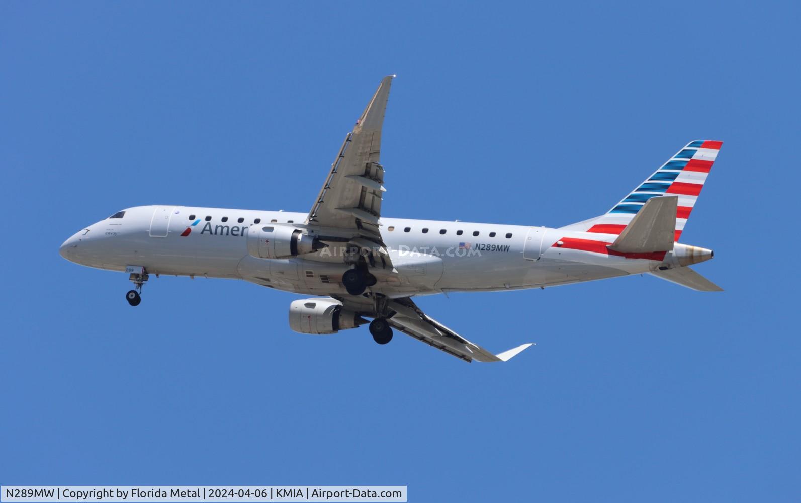 N289MW, 2019 Embraer 175LR (ERJ-170-200LR) C/N 17000840, ENY/AE E175 zx FPO /MYGF - MIA in from Freeport BHS