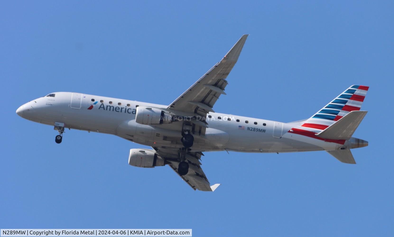 N289MW, 2019 Embraer 175LR (ERJ-170-200LR) C/N 17000840, ENY/AE E175 zx JAX-MIA