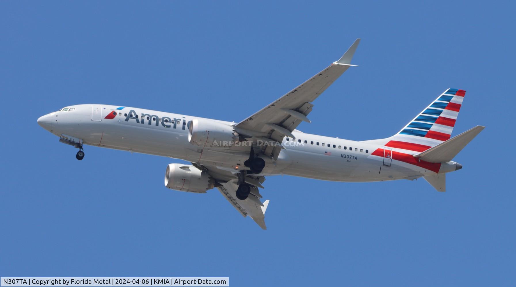 N307TA, 2023 Boeing 737-8 MAX C/N 67988, AAL 737-8 zx PUJ /MDPC - MIA in from Punta Cana DR