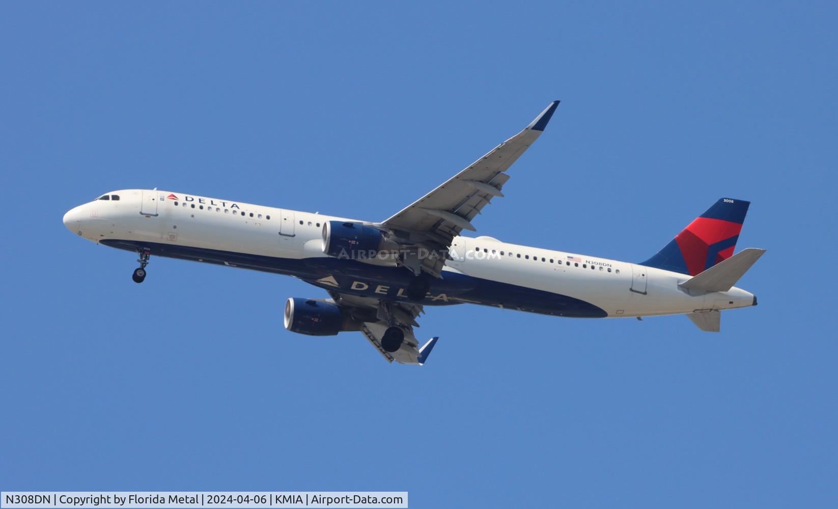 N308DN, 2016 Airbus A321-211 C/N 7233, DAL A321 zx JFK-MIA