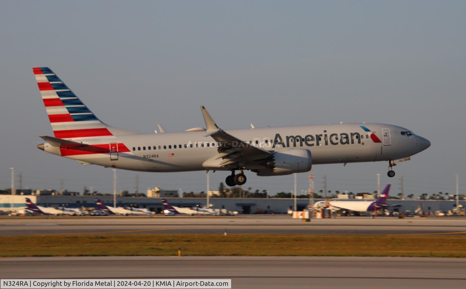 N324RA, 2017 Boeing 737-8 MAX C/N 44459, AAL 737-8 zx JFK-MIA
