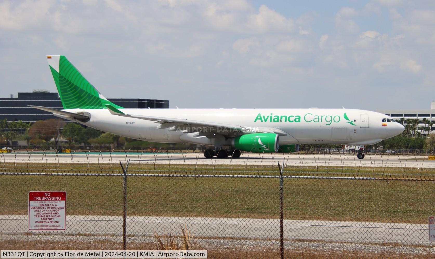 N331QT, 2012 Airbus A330-243F C/N 1380, AVA Cargo A330-200F zx MIA-PTY /MPTO - Panama City Panama