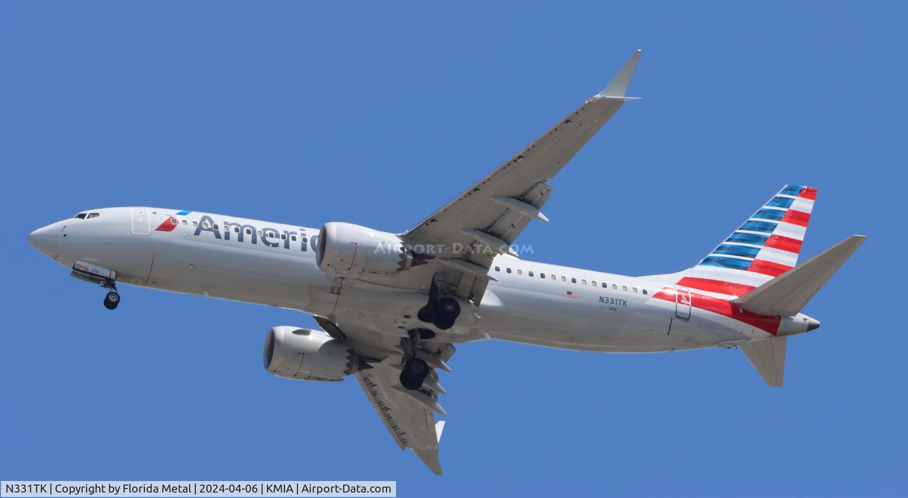 N331TK, 2023 Boeing 737-8 MAX C/N 68103, AAL 737-8 zx LGA-MIA