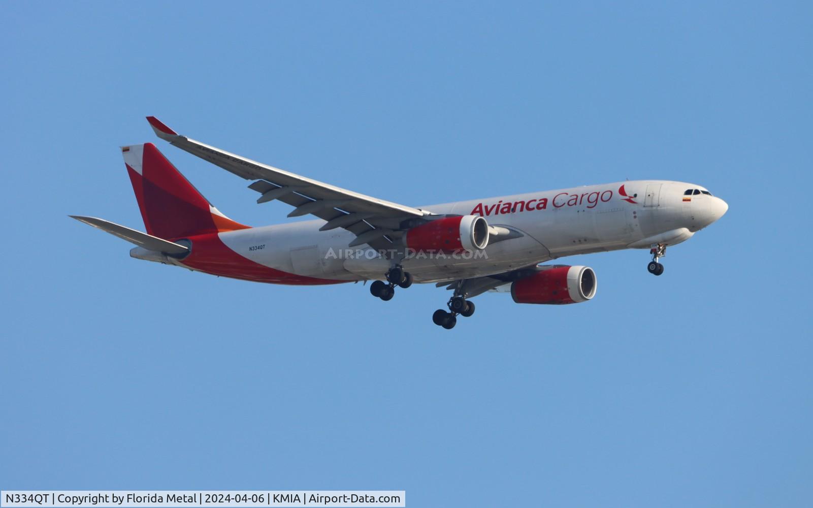 N334QT, 2013 Airbus A330-243F C/N 1448, AVA Cargo A330-200F zx MDE-MIA in from Medellin Colombia