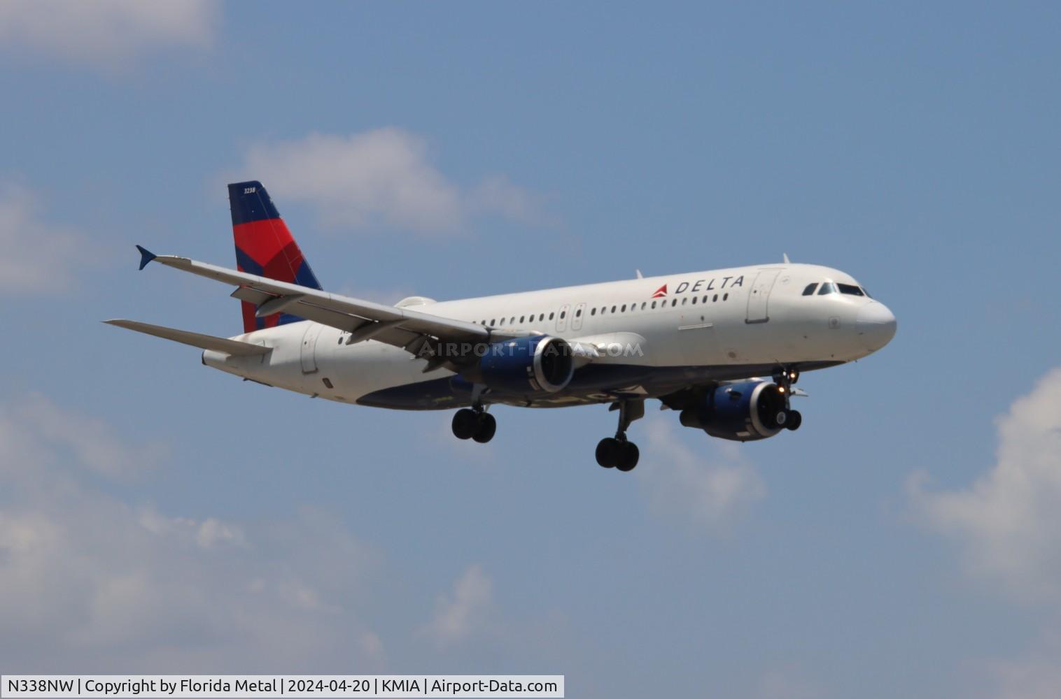 N338NW, 1992 Airbus A320-212 C/N 360, DAL A320 zx MSP-MIA