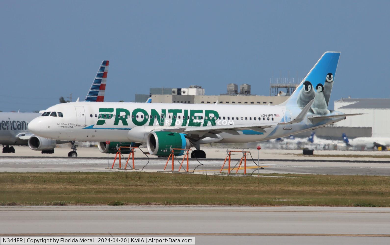 N344FR, 2018 Airbus A320-251N C/N 8639, FFT A32N Ed, Edwine and Eddie zx MIA-CVG