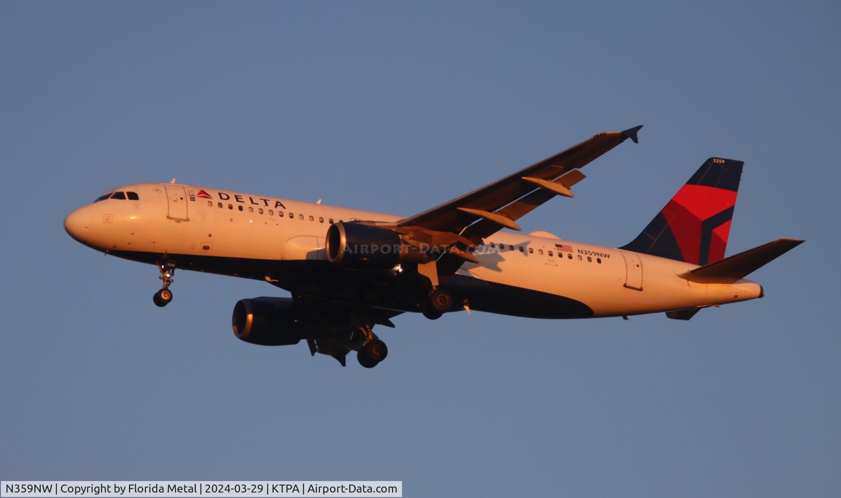 N359NW, 1998 Airbus A320-212 C/N 846, DAL A320 zx RDU-TPA