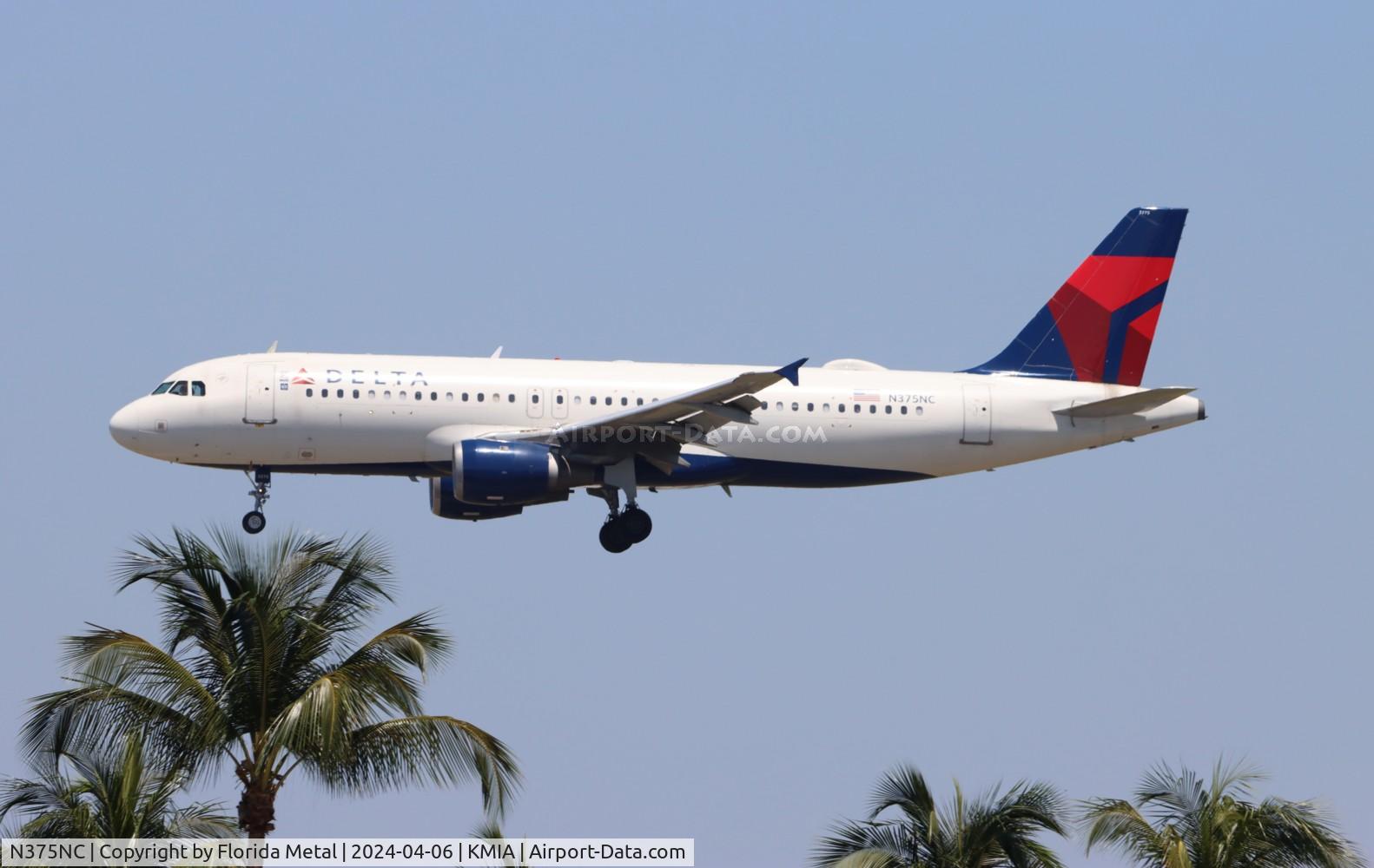 N375NC, 2002 Airbus A320-212 C/N 1789, DAL A320 zx MSP-MIA