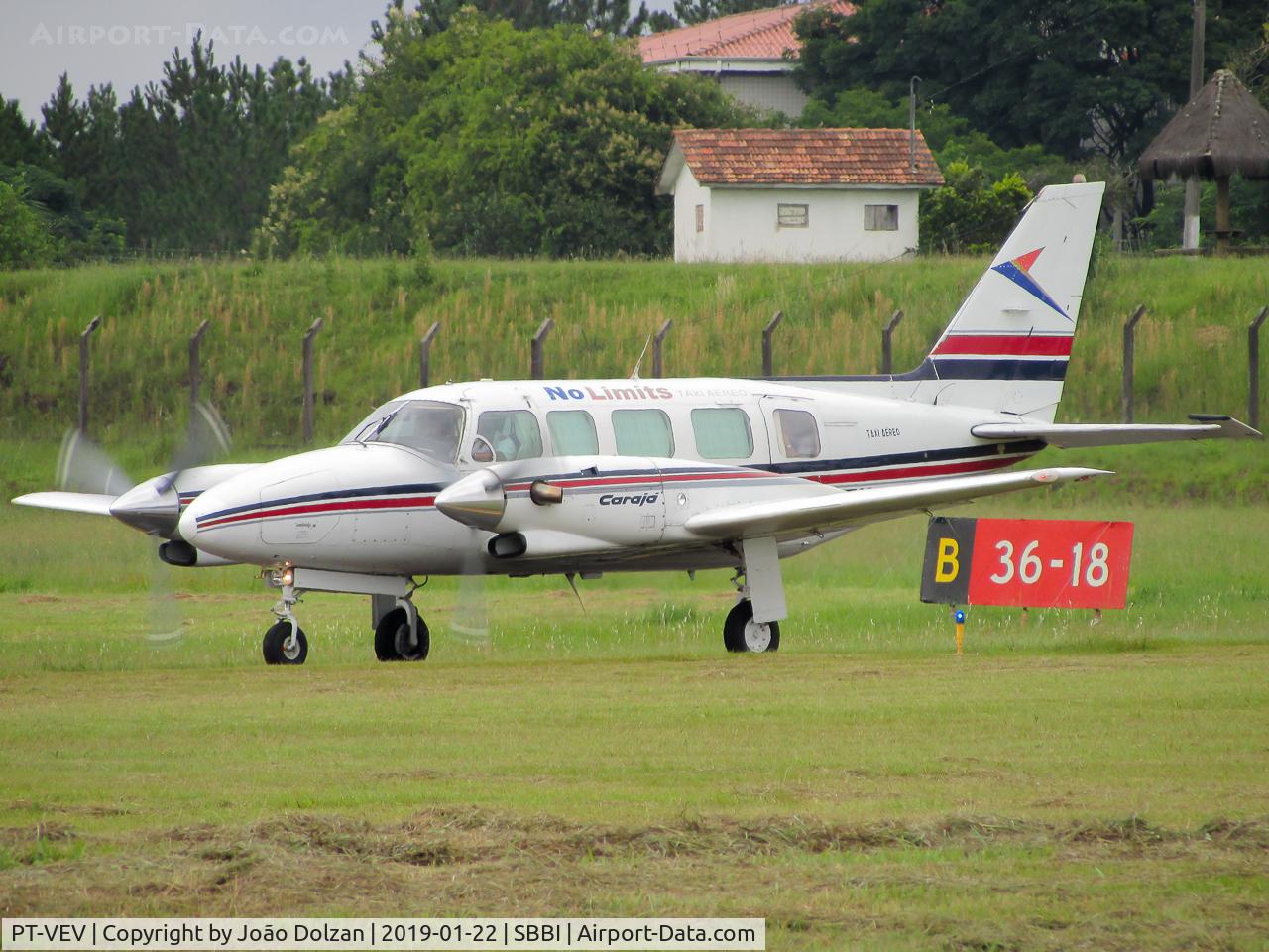 PT-VEV, 1987 Embraer EMB-821 Carajá C/N 820148, After landing.