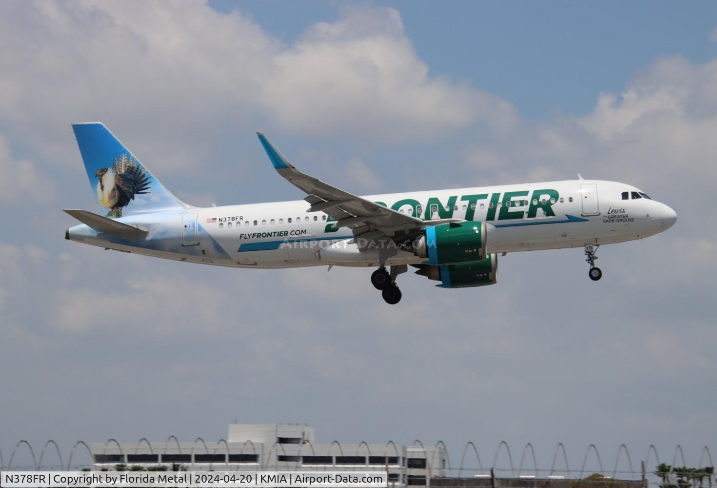 N378FR, 2021 Airbus A320-251N C/N 10386, FFT A32N Lewis zx PUJ/MDPC -MIA in from Punta Cana DR