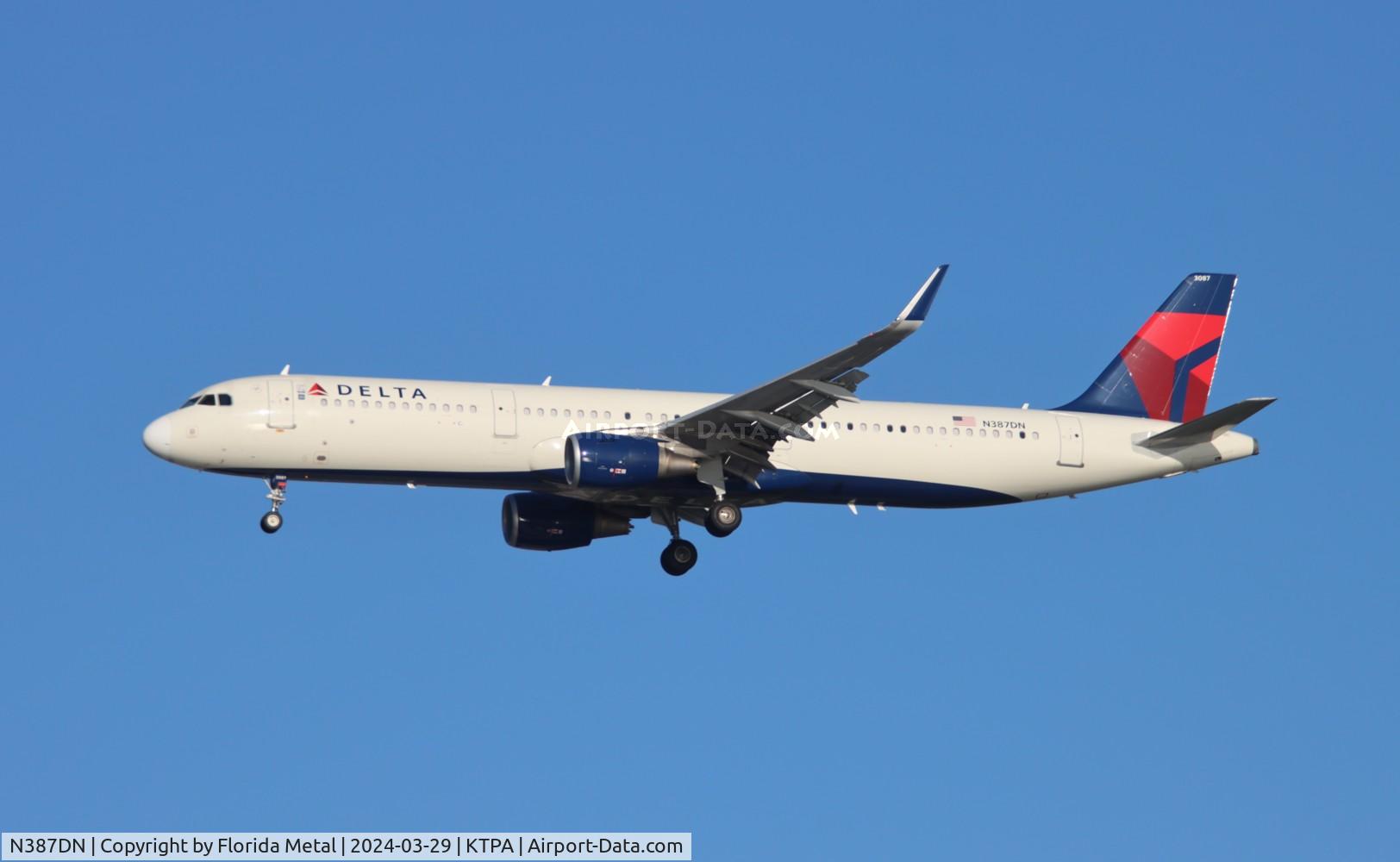 N387DN, 2019 Airbus A321-211 C/N 9025, DAL A321 zx MSP-TPA