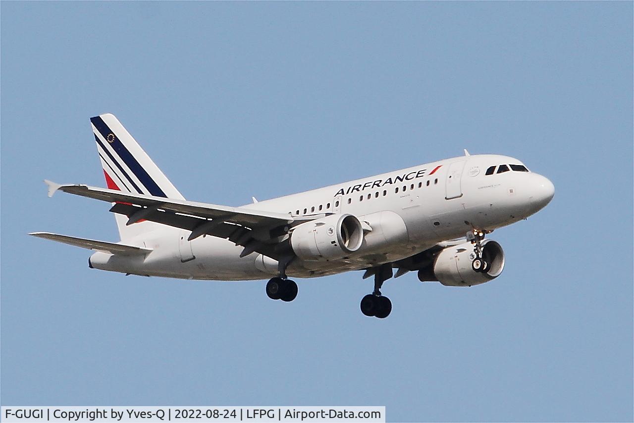 F-GUGI, 2004 Airbus A318-111 C/N 2350, Airbus A318-111, On final rwy 09L, Roissy Charles De Gaulle airport (LFPG-CDG)