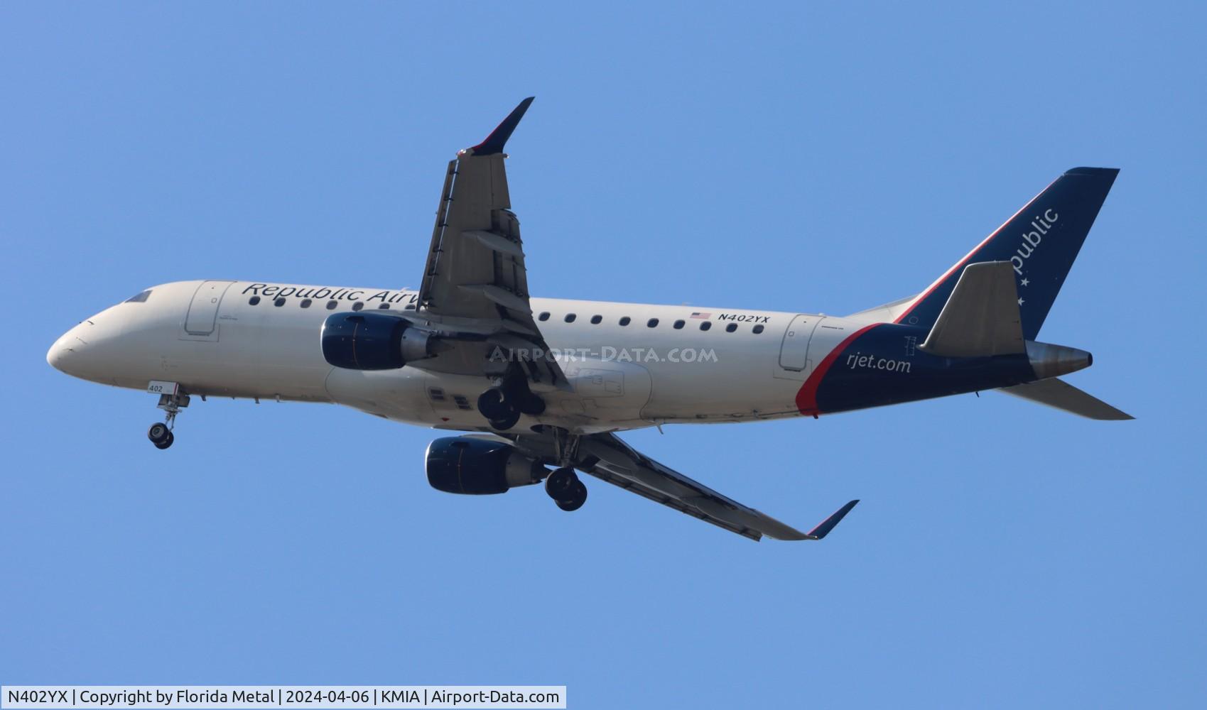 N402YX, 2013 Embraer 175LR (ERJ-170-200LR) C/N 17000364, RPA E175 zx LGA-MIA