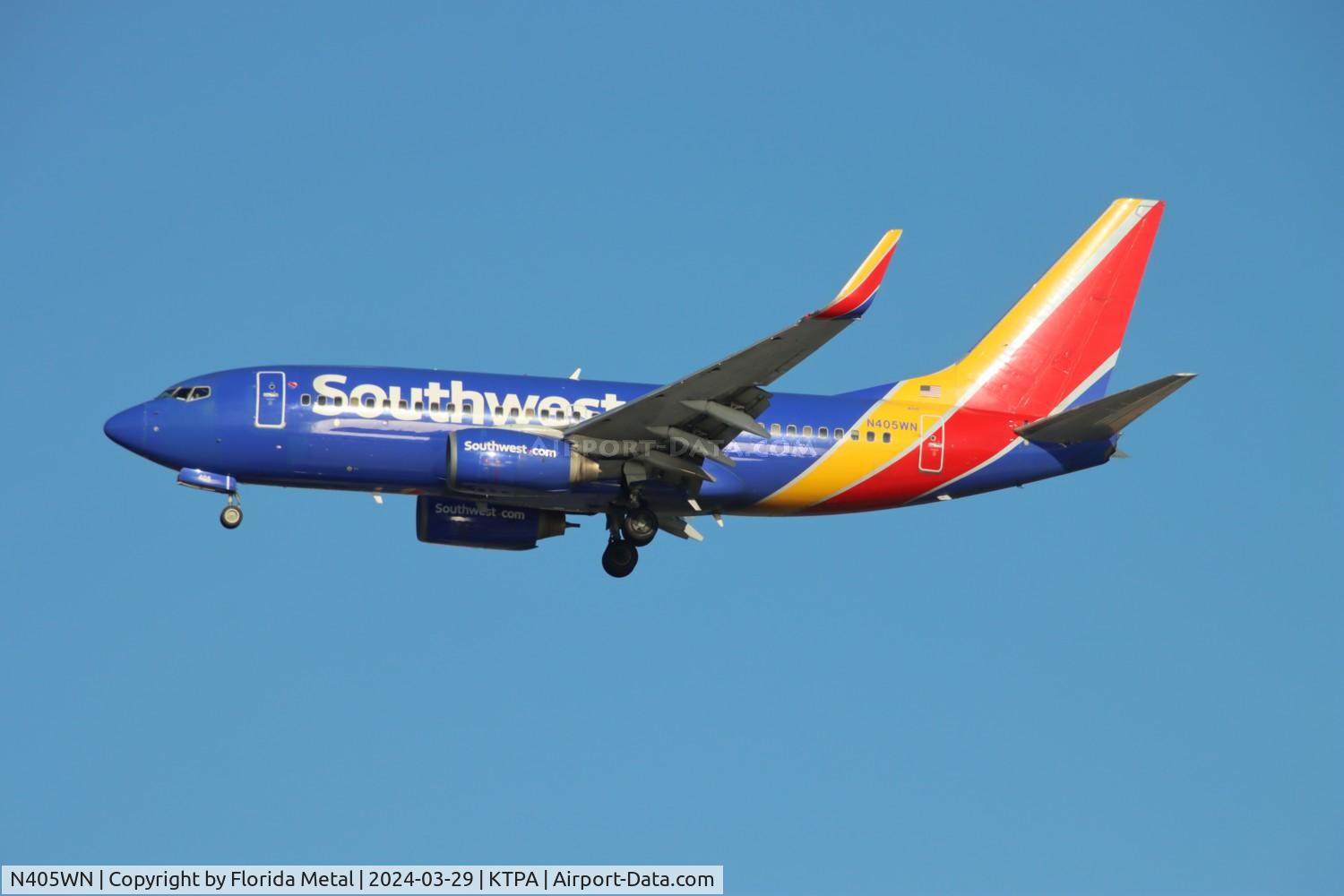 N405WN, 2001 Boeing 737-7H4 C/N 27893, SWA 737 zx MDW-TPA