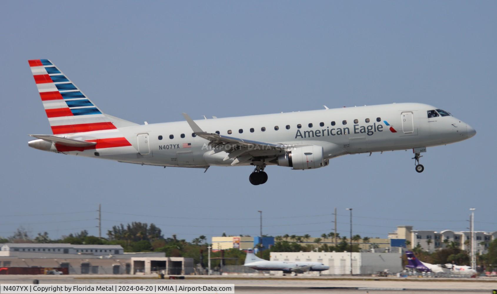 N407YX, 2013 Embraer 175LR (ERJ-170-200LR) C/N 17000370, RPA/AE E175 zx IND-MIA