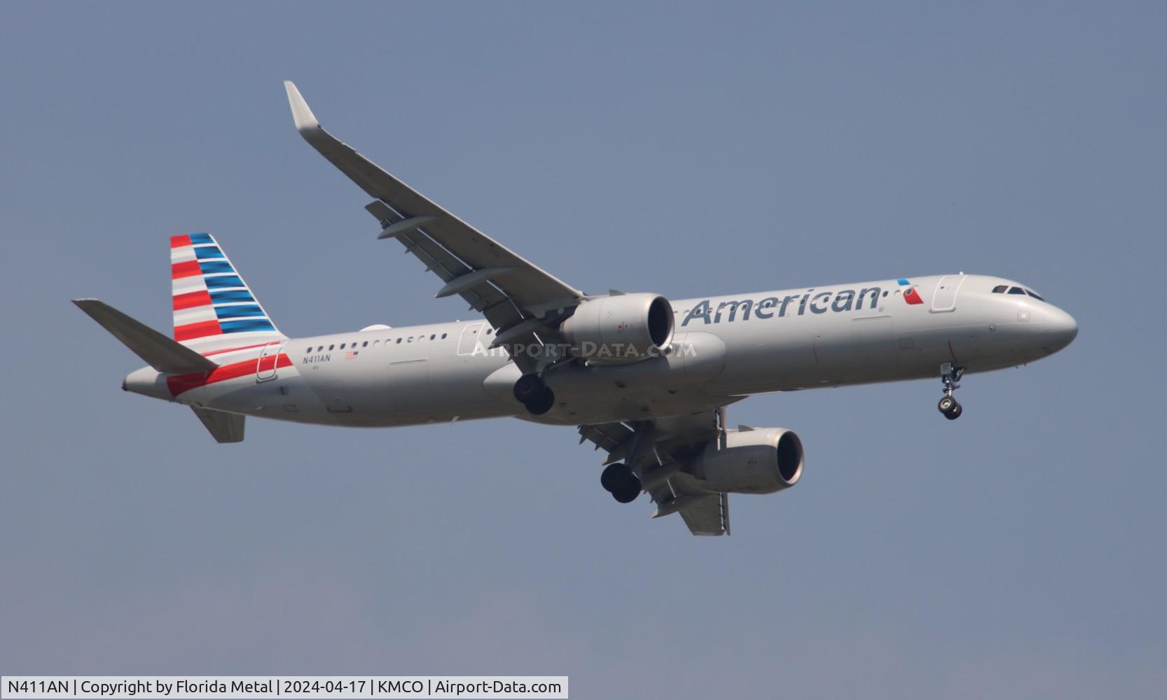 N411AN, 2020 Airbus A321-253NX C/N 9318, AAL A321N zx CLT-MCO