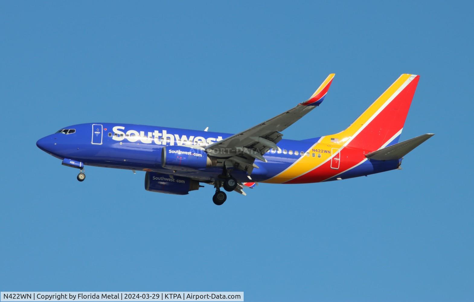 N422WN, 2002 Boeing 737-7H4 C/N 29826, SWA 737 zx ATL-TPA