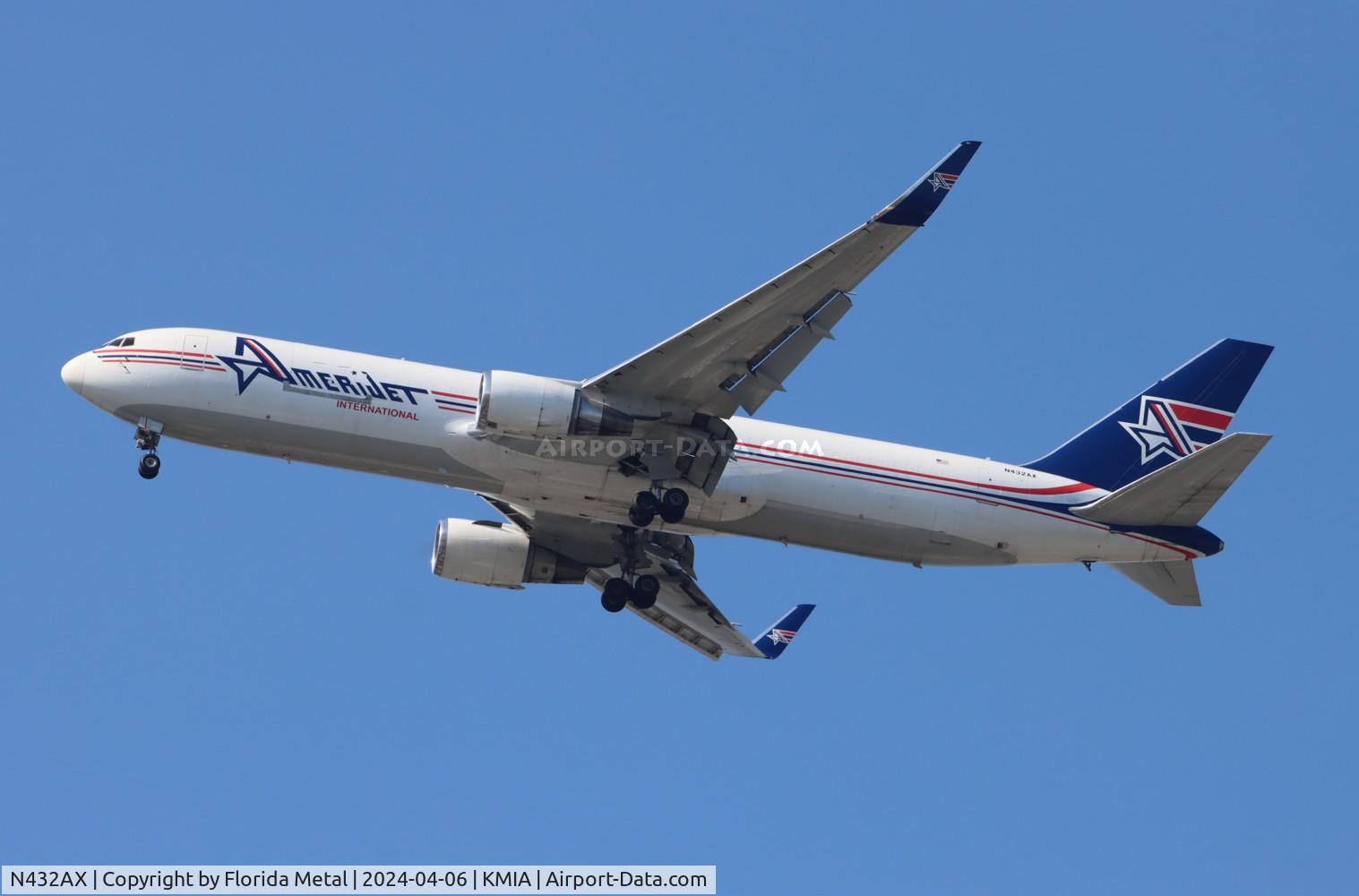 N432AX, 1994 Boeing 767-323 C/N 27449, AJT 767-300F zx SDQ, MDSD - MIA in from Santo Domingo DR