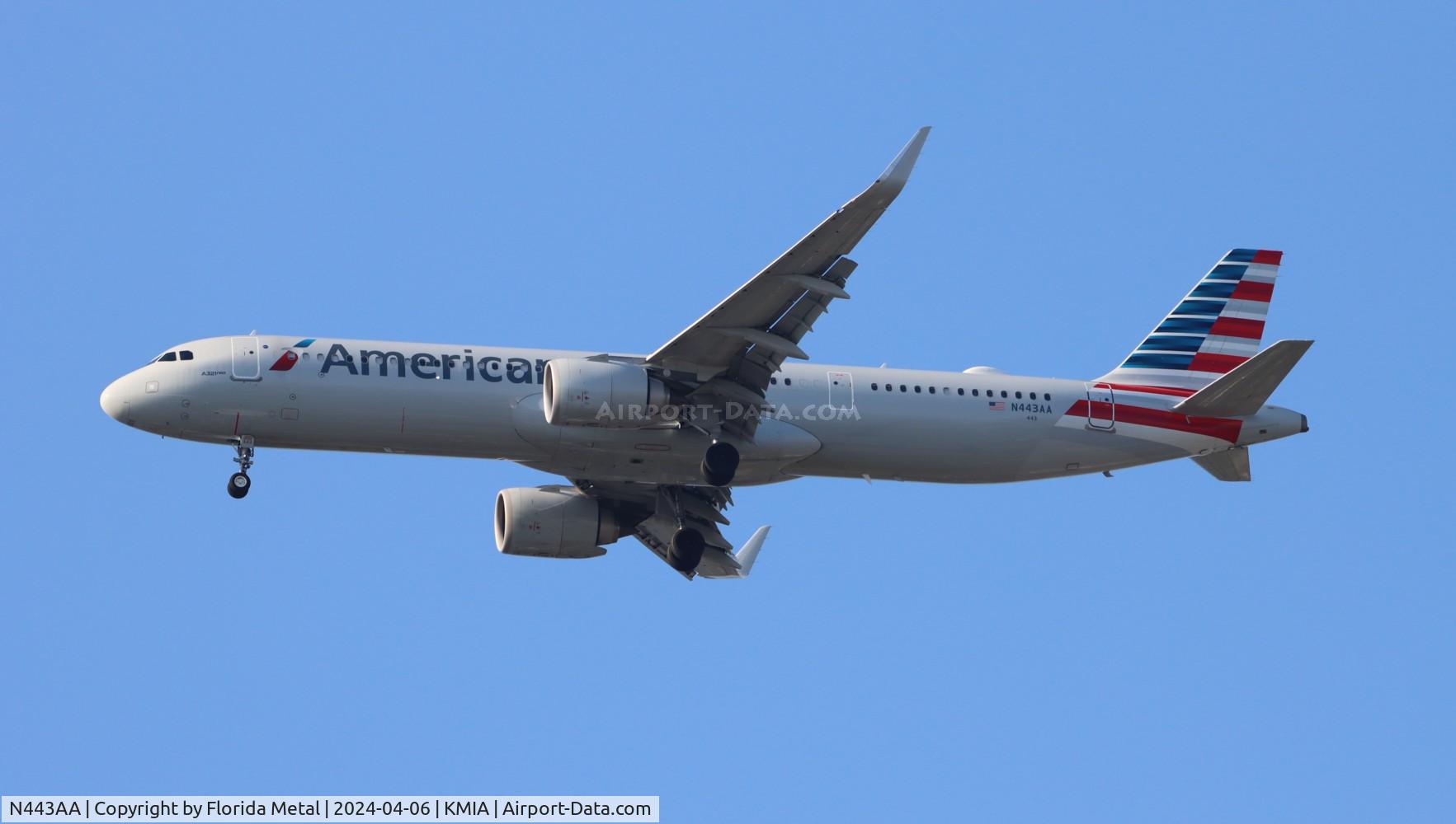 N443AA, 2022 Airbus A321-253NX C/N 10709, AAL A321N zx SJU-MIA