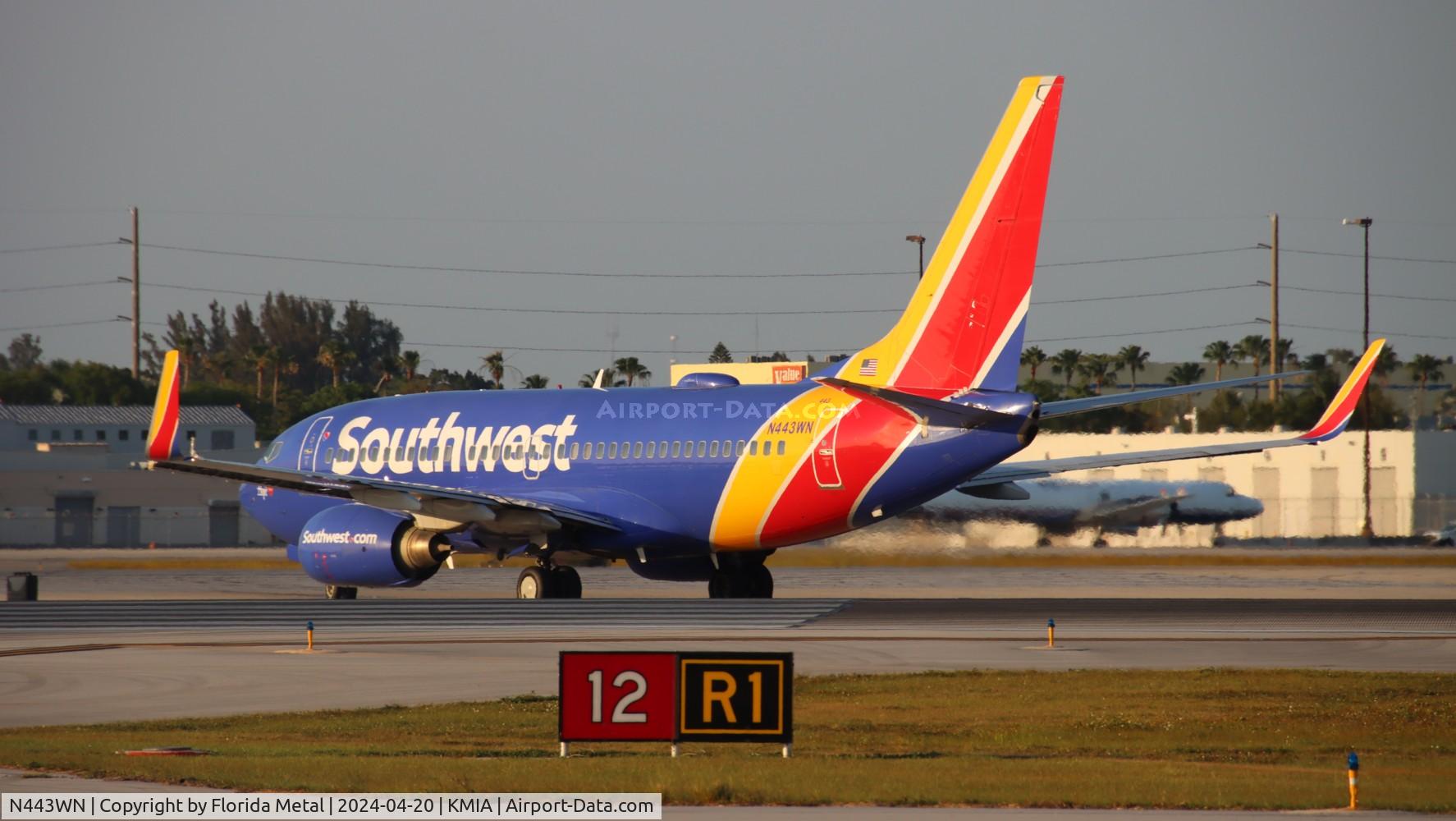 N443WN, 2003 Boeing 737-7H4 C/N 29838, SWA 737 zx MIA-HOU