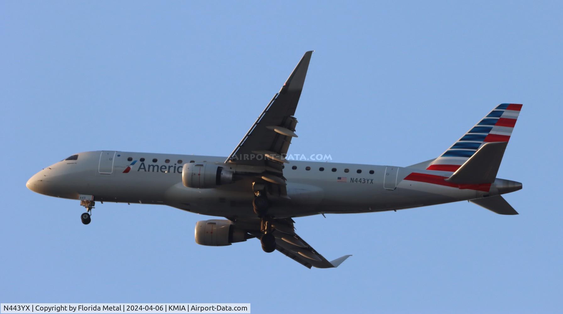N443YX, 2015 Embraer 175LR (ERJ-170-200LR) C/N 17000447, RPA/AE E175 zx TPA-MIA