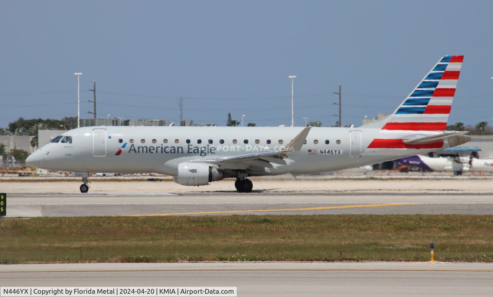 N446YX, 2015 Embraer 175LR (ERJ-170-200LR) C/N 17000457, RPA/AE E175 zx MIA-SDF