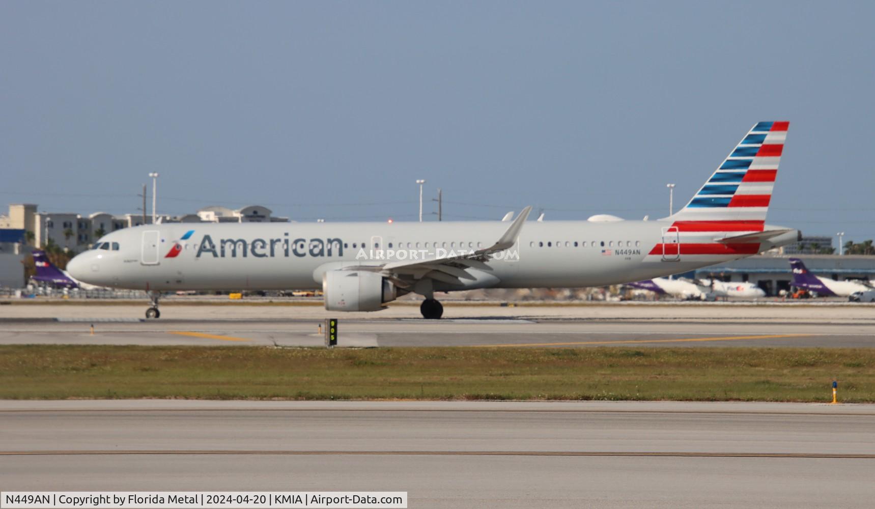 N449AN, 2022 Airbus A321-253NX C/N 10747, AAL A321N zx MIA-DEN