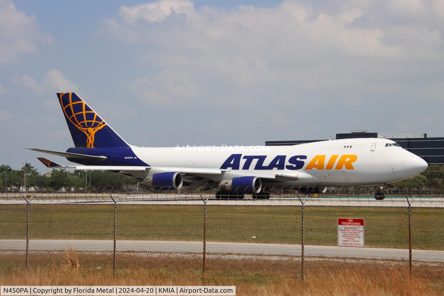 N450PA, 2000 Boeing 747-46NF C/N 30808, GTI 747-400F zx MIA-SCL/ SCEL departing to Santiago Chile
