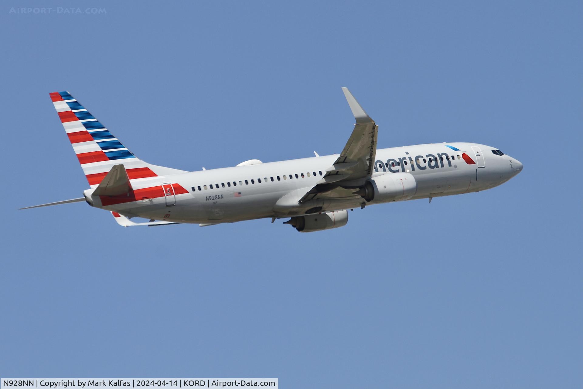 N928NN, 2013 Boeing 737-823 C/N 31172, B738 American Airlines Boeing 737-823 N928NN AAL1188 ORD-DCA, departing 10C KORD
