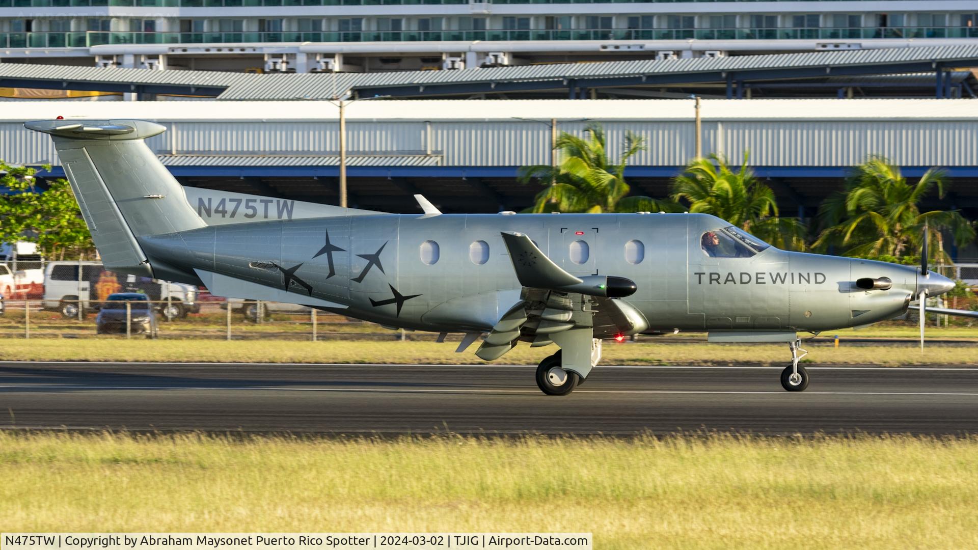 N475TW, 2001 Pilatus PC-12/45 C/N 429, Arrive on runway 9