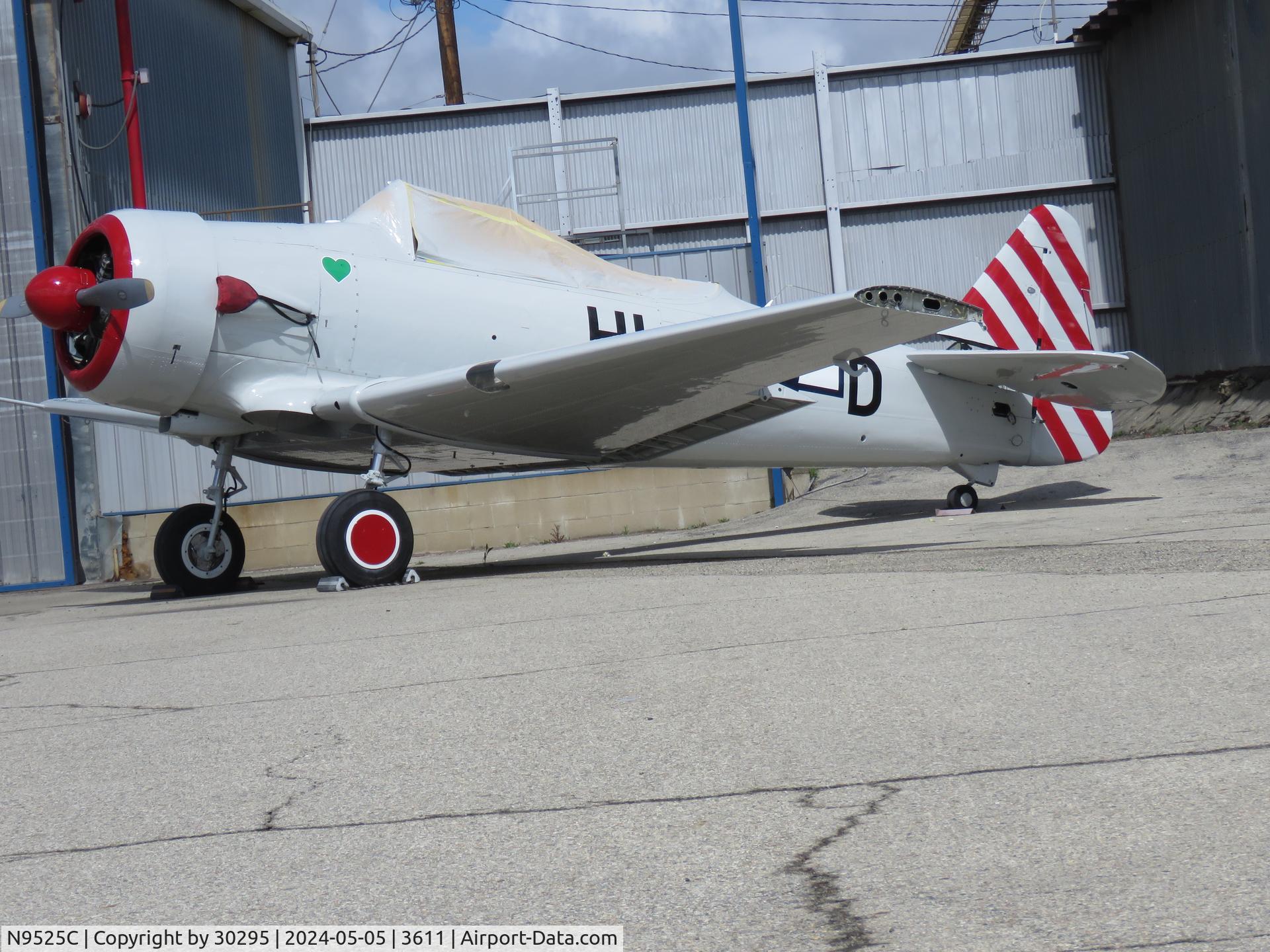 N9525C, North American AT-6C Texan C/N 88-12407, Some fresh paint and green heart is back