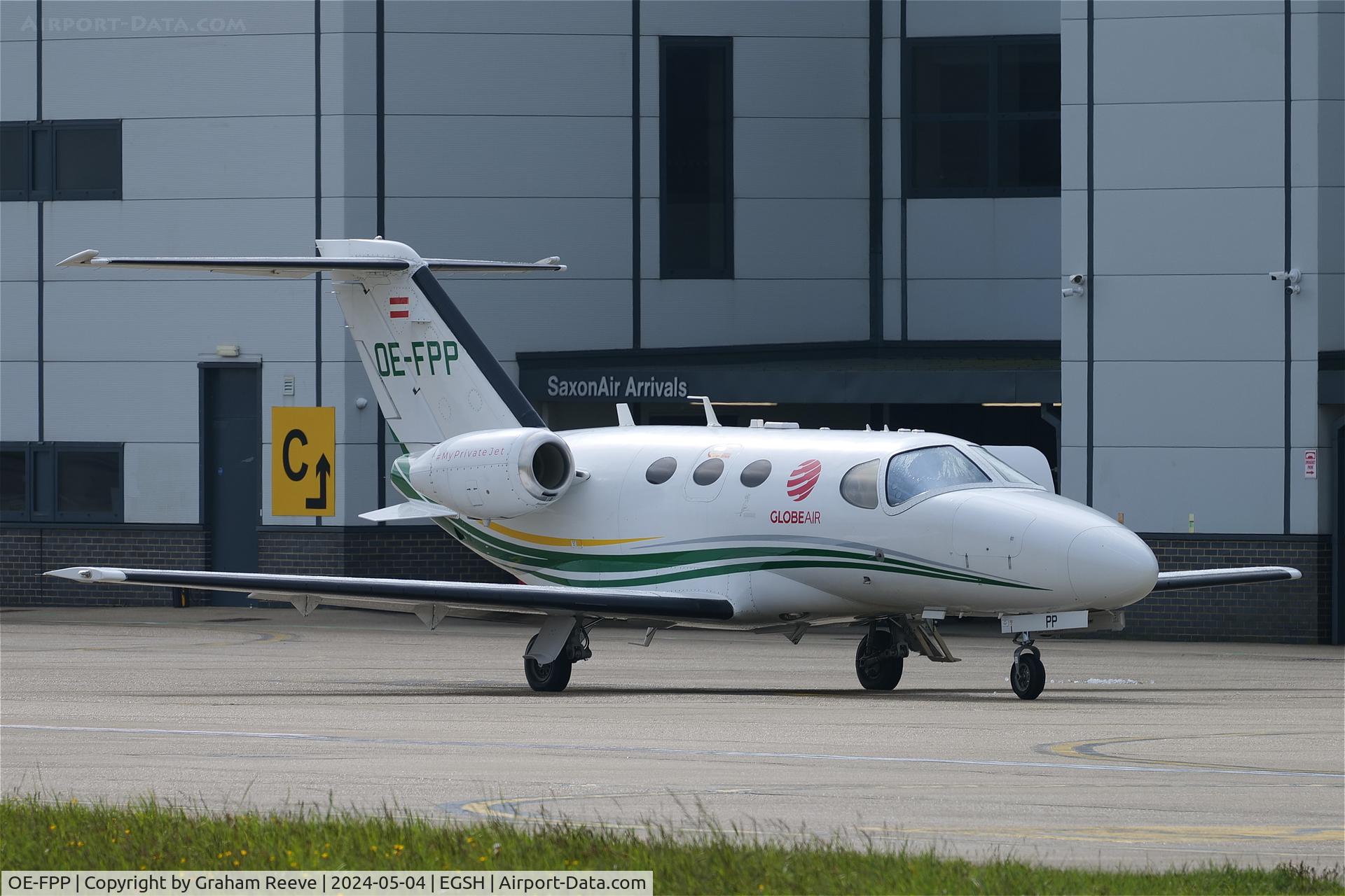 OE-FPP, 2009 Cessna 510 Citation Mustang Citation Mustang C/N 510-0186, Parked at Norwich.