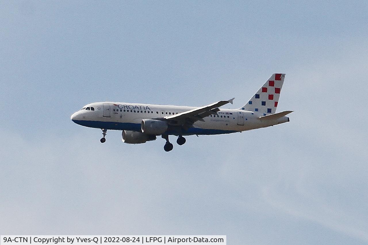 9A-CTN, 2012 Airbus A319-112 C/N 5085, Airbus A319-112, Short approach rwy 08R, Roissy Charles De Gaulle airport (LFPG-CDG)