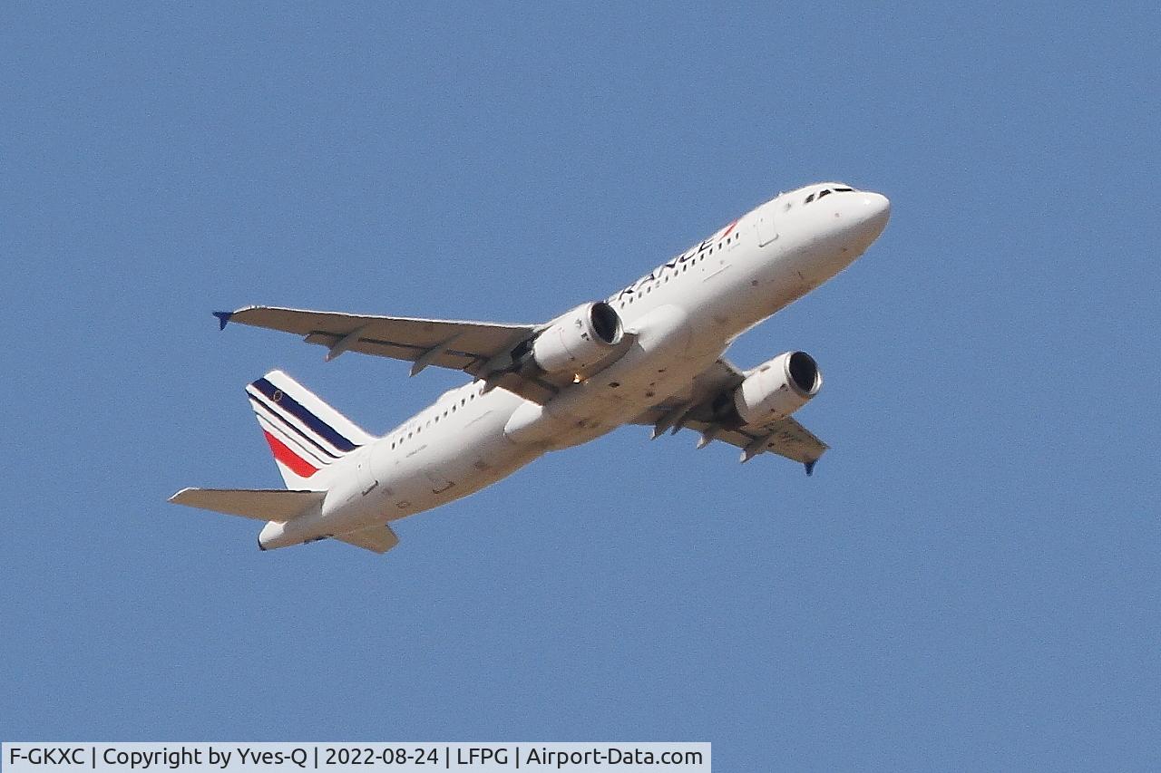 F-GKXC, 2001 Airbus A320-214 C/N 1502, Airbus A320-214, Climbing from rwy 09R, Roissy Charles De Gaulle airport (LFPG-CDG)