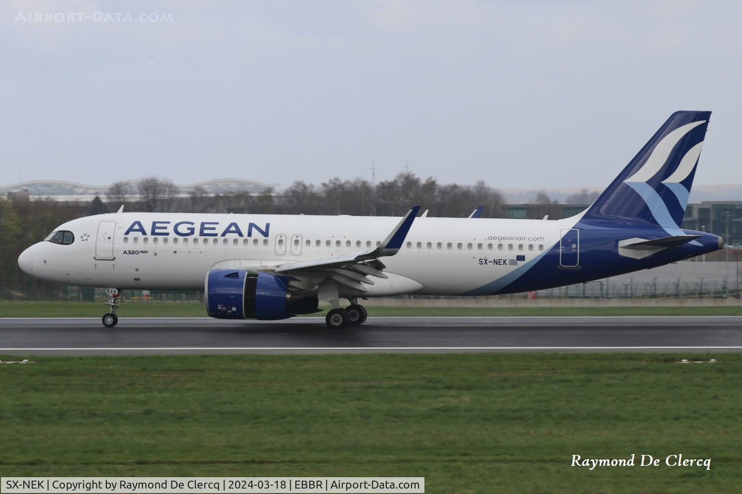 SX-NEK, 2023 Airbus A320-271N C/N 11382, SX-NEK landing at Brussels Airport.