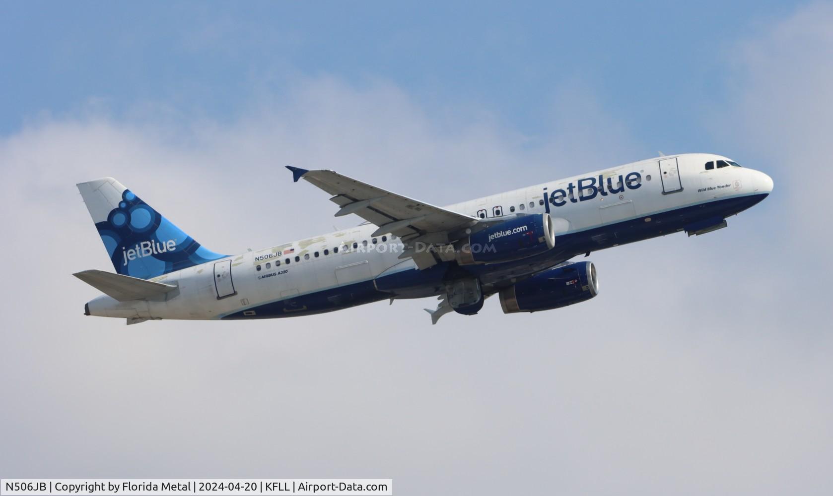 N506JB, 2000 Airbus A320-232 C/N 1235, JBU A320 zx FLL-LGA