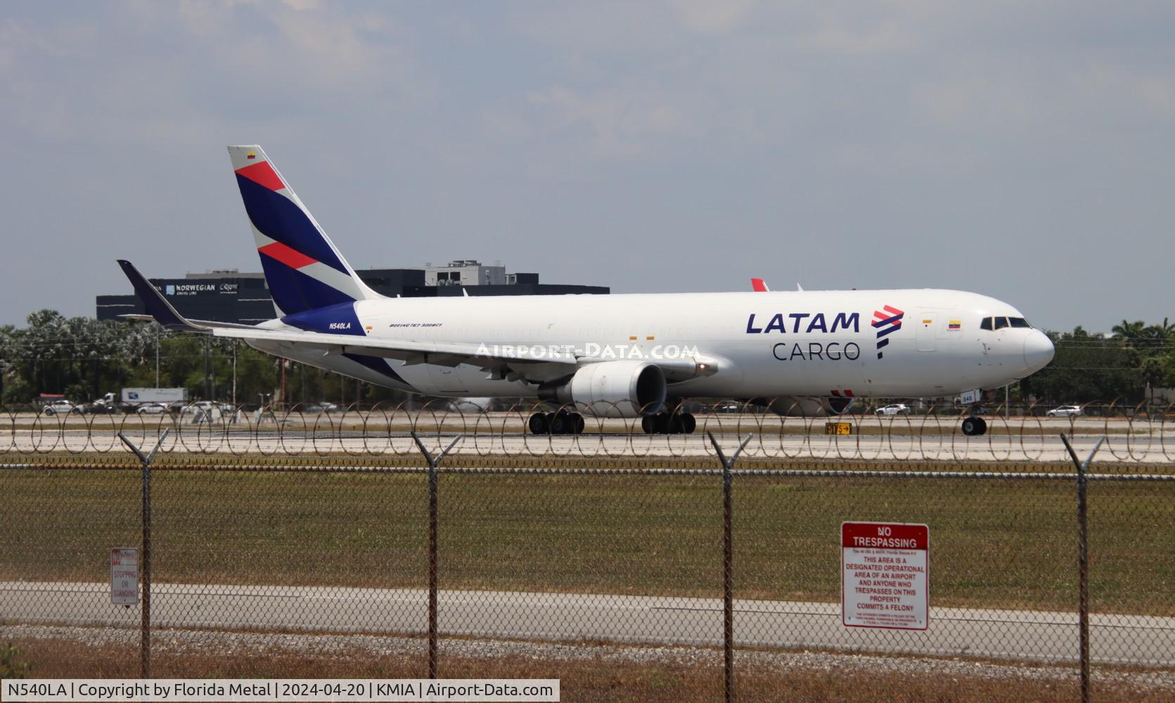 N540LA, Boeing 767-316/ER C/N 35229/949, LATAM Cargo 767-300F zx MIA-UIO /SEQM to Quito Ecuador